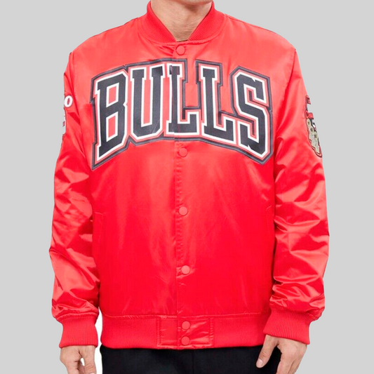 Satin Jacket Chicago Bulls Big Logo
