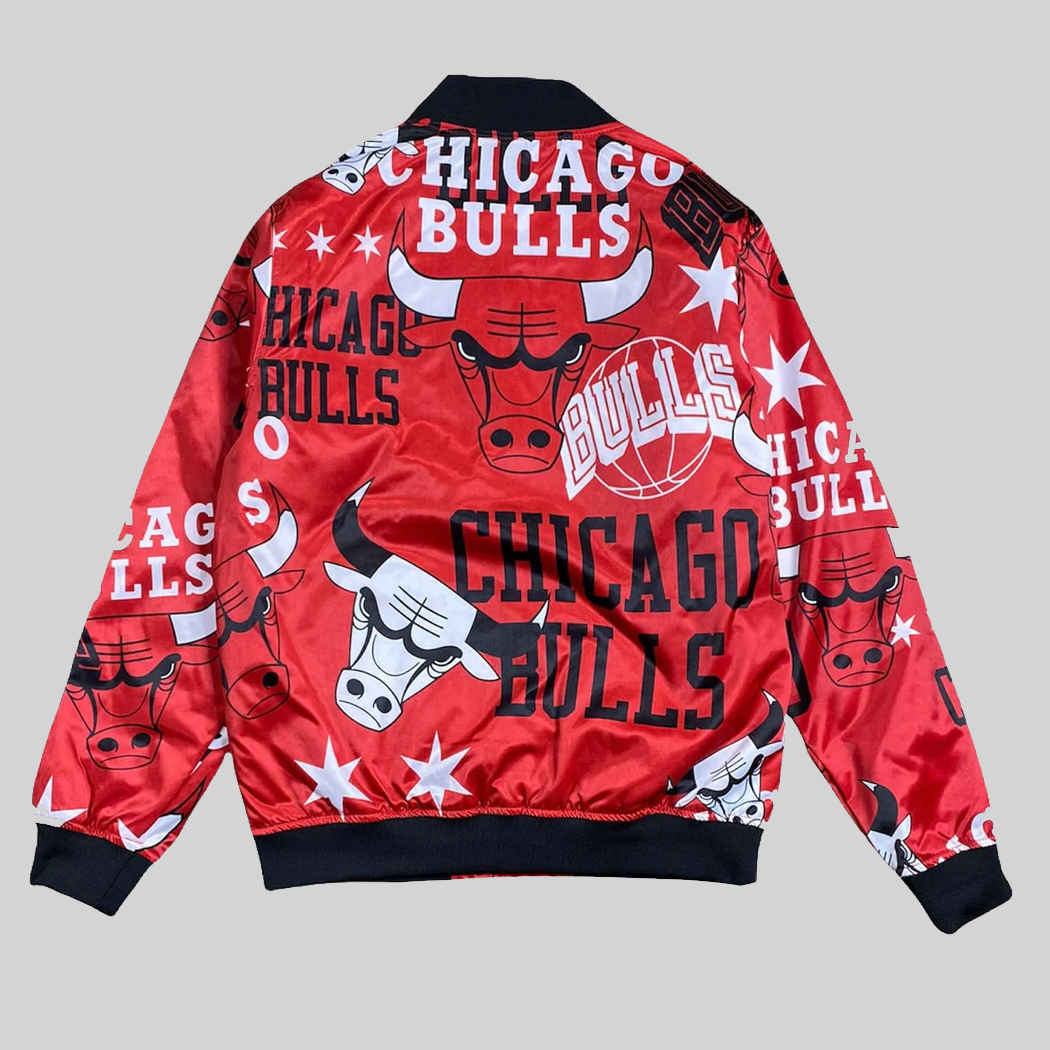 Aop Satin Jacket Chicago Bulls