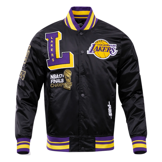 Los Angeles Lakers Mash Up Rib Satin Jacket