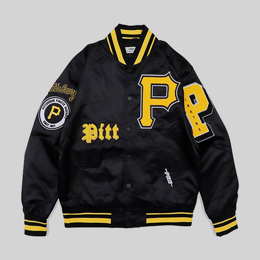 Pittsburg Pirates Old English Rib Satin Jacket